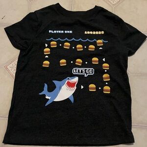 Cat & Jack extra small shark burger shirt